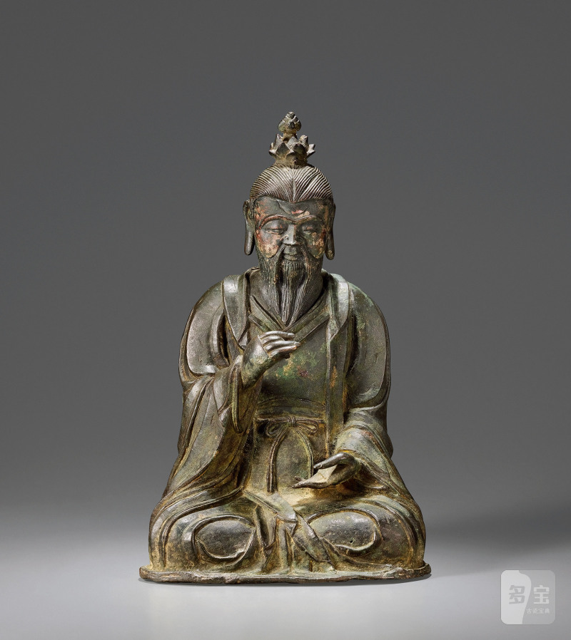 明·铜老子坐像